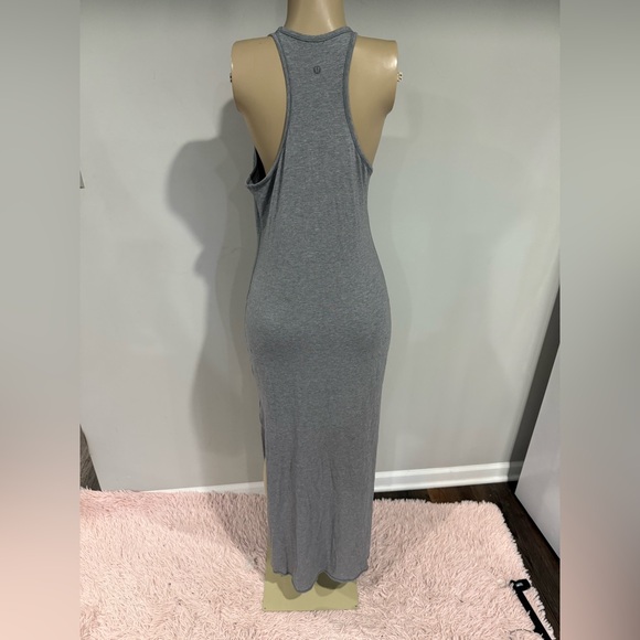 Lululemon Dress Size 8 Stretch Side Slits Grey Heather Maxi Dress - Picture 1 of 4
